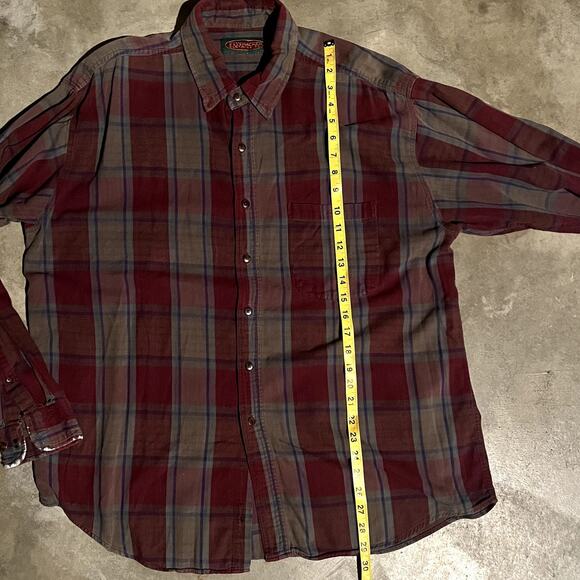 L Vintage plaid 90's Soft Cotton Button Down - Picture 6 of 6